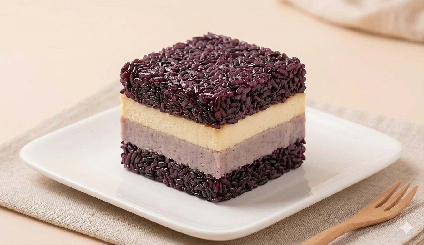 Purple Rice Taro Cake